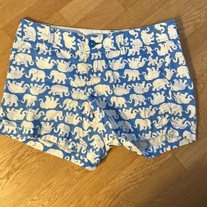 Lilly Pulitzer "the callahan" elephant print  shorts size 10